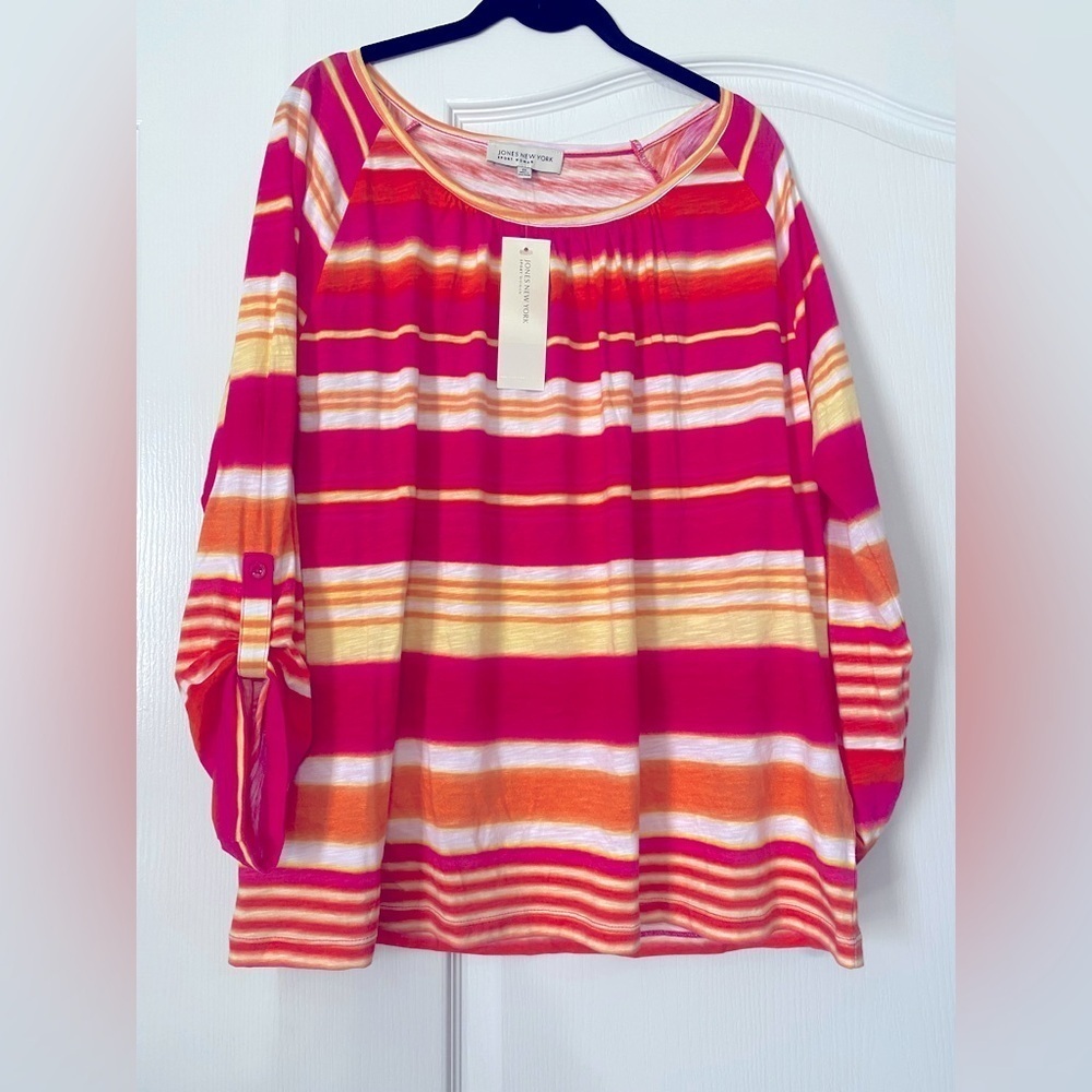Jones New York Sport Women’s Multi Color Long Sleeve Top Women’s Size 2X